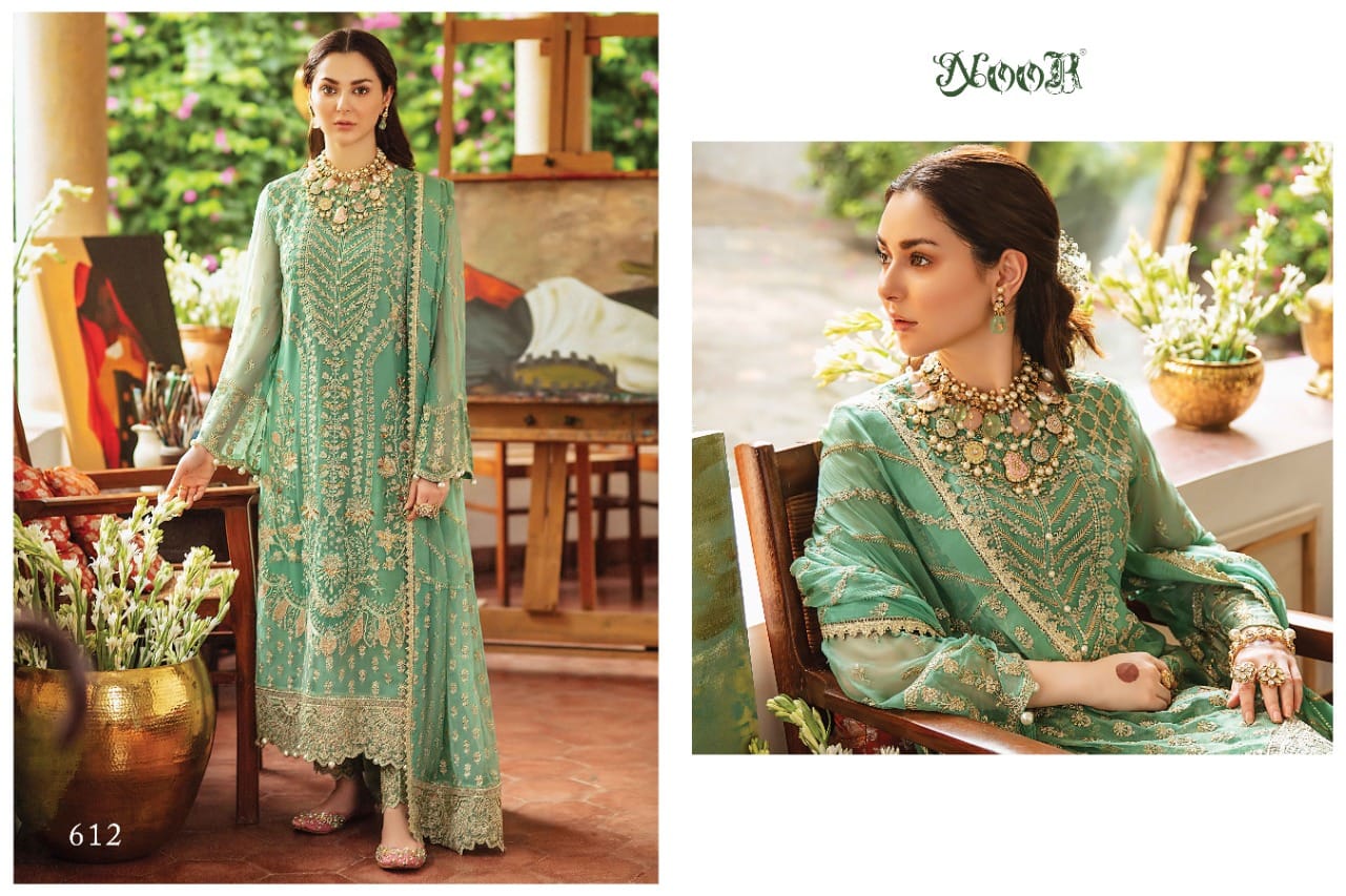 Noor Afrozeh Latest Designer Georgette Wear Pakistani Salwar Kameez
